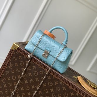 Louis Vuitton Mini Blue Leather Handbag