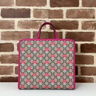 Gucci Floral Monogram Canvas Tote Bag