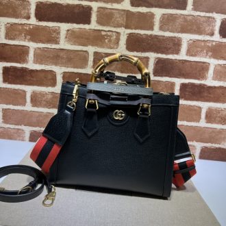 Gucci Bamboo Handle Leather Tote Bag