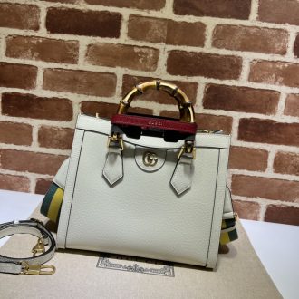 Gucci Bamboo Handle Leather Tote Bag
