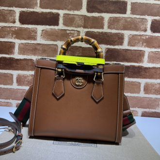 Gucci Bamboo Handle Leather Tote Bag