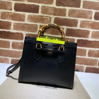 Gucci Bamboo Handle Leather Tote Bag