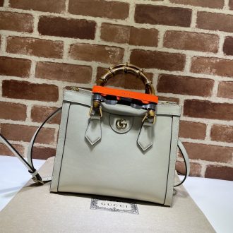 Gucci Bamboo Handle Leather Tote Bag