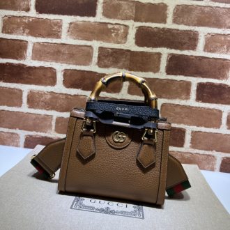 Gucci Bamboo Handle Leather Handbag
