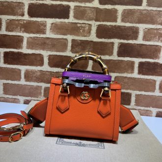 Gucci Bamboo Handle Leather Tote Bag