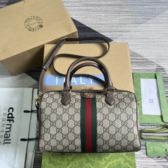 Gucci Monogram Canvas Top Handle Bag