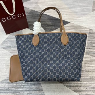 Gucci Monogram Denim Tote Bag