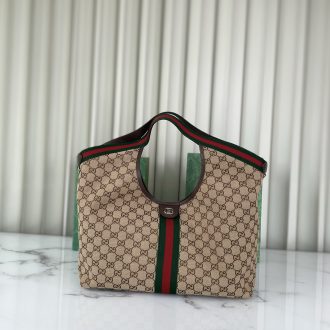 Gucci Monogram Canvas Tote Bag