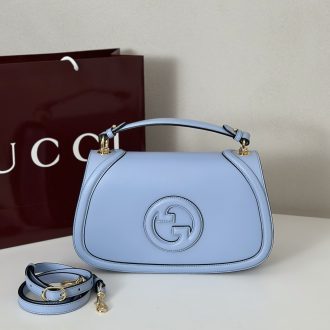 Gucci Blue Leather Shoulder Bag