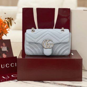 Gucci Light Blue GG Marmont Matelassé Mini Bag