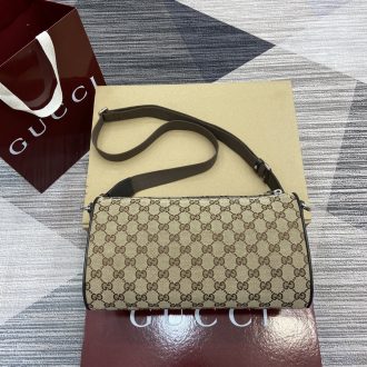Gucci Monogram Canvas Crossbody Bag