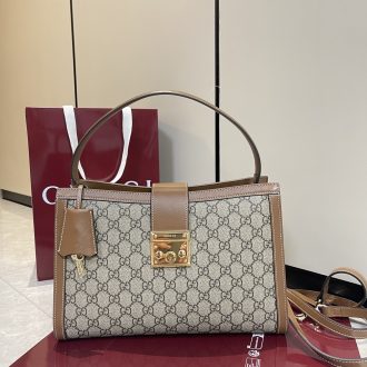 Gucci GG Supreme Padlock Shoulder Bag
