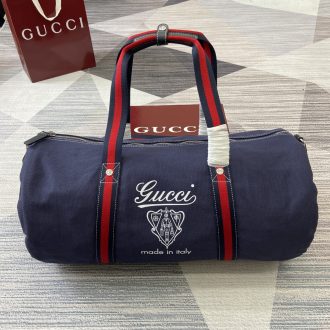 Gucci Logo Canvas Duffle Bag