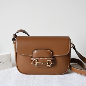 Gucci Leather Horsebit Shoulder Bag