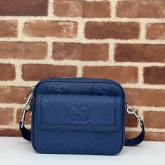 Gucci Navy Blue Leather Crossbody Bag