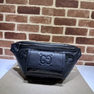 Gucci GG Embossed Leather Belt Bag