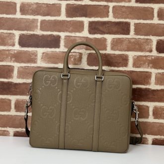 Gucci Embossed Leather Briefcase