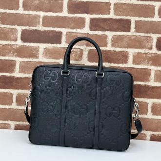 Gucci Black Leather Laptop Bag