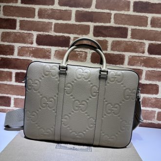 Gucci Embossed Leather Briefcase