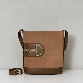 Luxurious Suede and Leather Shoulder Bag