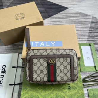 Gucci GG Supreme Canvas Wristlet Bag