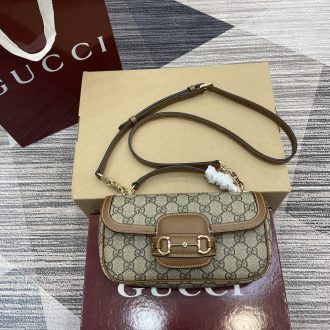 Gucci Horsebit 1955 Mini GG Canvas Shoulder Bag