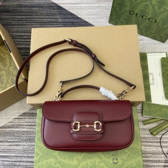 Gucci Leather Horsebit Shoulder Bag