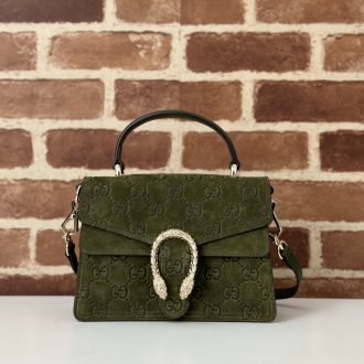 Gucci Dionysus Green Suede Shoulder Bag