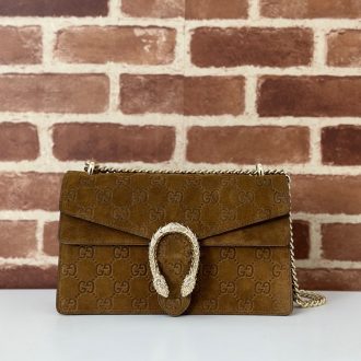 Gucci Brown Suede GG Dionysus Shoulder Bag