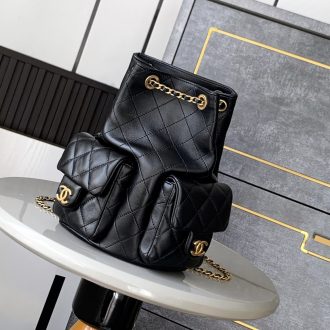 Chanel Quilted Leather Backpack