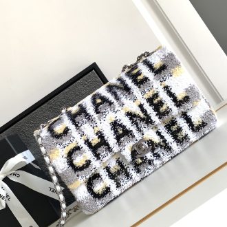 Chanel Sequin Logo Flap Bag