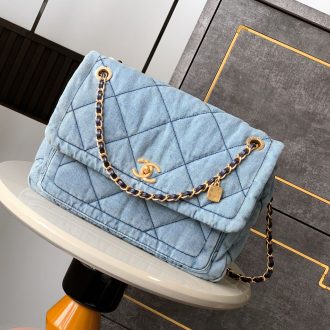 Chanel Quilted Denim Flap Bag