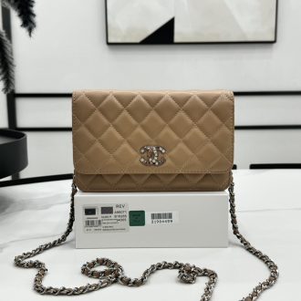 Chanel Quilted Leather Chain Wallet