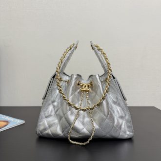 Chanel Metallic Quilted Handbag