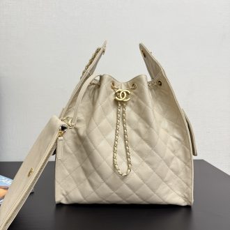 Chanel Quilted Leather Bucket Bag
