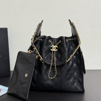 Chanel Quilted Leather Tote Bag