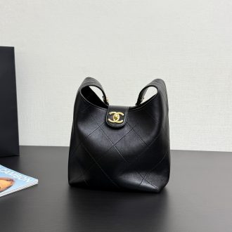 Chanel Quilted Leather Hobo Bag