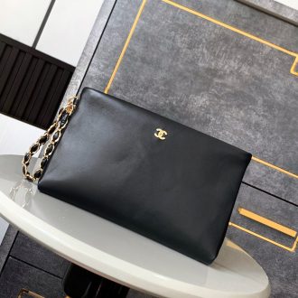 Chanel Classic Black Leather Chain Bag