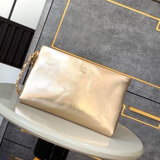 Chanel Metallic Gold Clutch