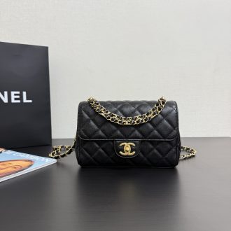 Chanel Quilted Black Leather Shoulder Bag