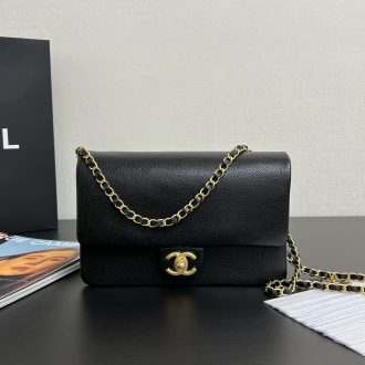 Chanel Classic Black Lambskin Leather Flap Bag