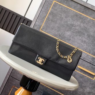 Chanel Classic Black Leather Chain Bag