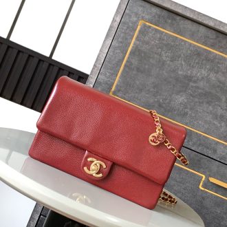 Chanel Classic Red Leather Flap Bag