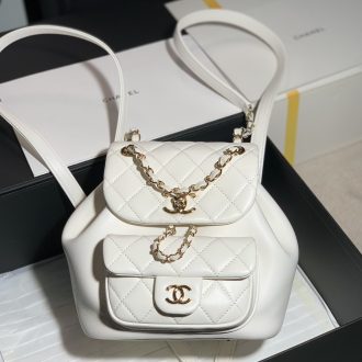 Chanel Quilted Leather Backpack