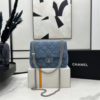 Chanel Quilted Denim Flap Bag