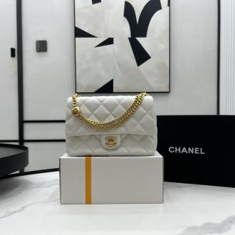Chanel Quilted Leather Handbag with Gold Chain