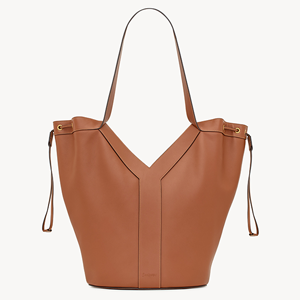 YSL Brown Leather Tote Bag